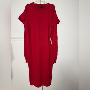 Eloquii Striking Red  Midi Dress new with tag size 16